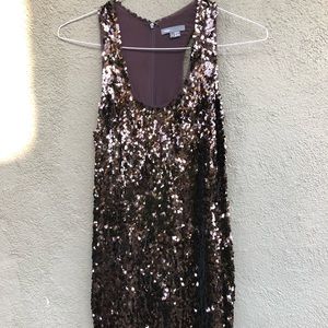 Vince brown sequin dress